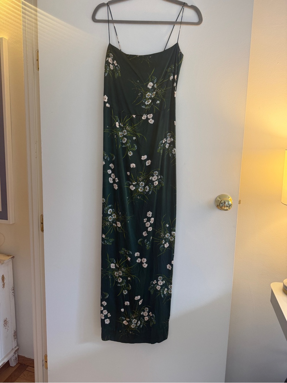 Reformation Emerald Green Frankie Silk Dress - Picture 6 of 8